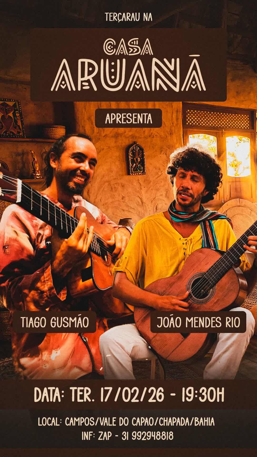 Jo&atilde;o Mendes rio e Tiago Gusm&atilde;o